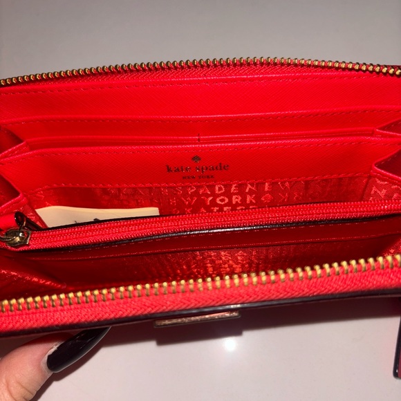 Kate Spade Large Continental Wallet | Vibrant Red | Slightly Used - Picture 7 of 10